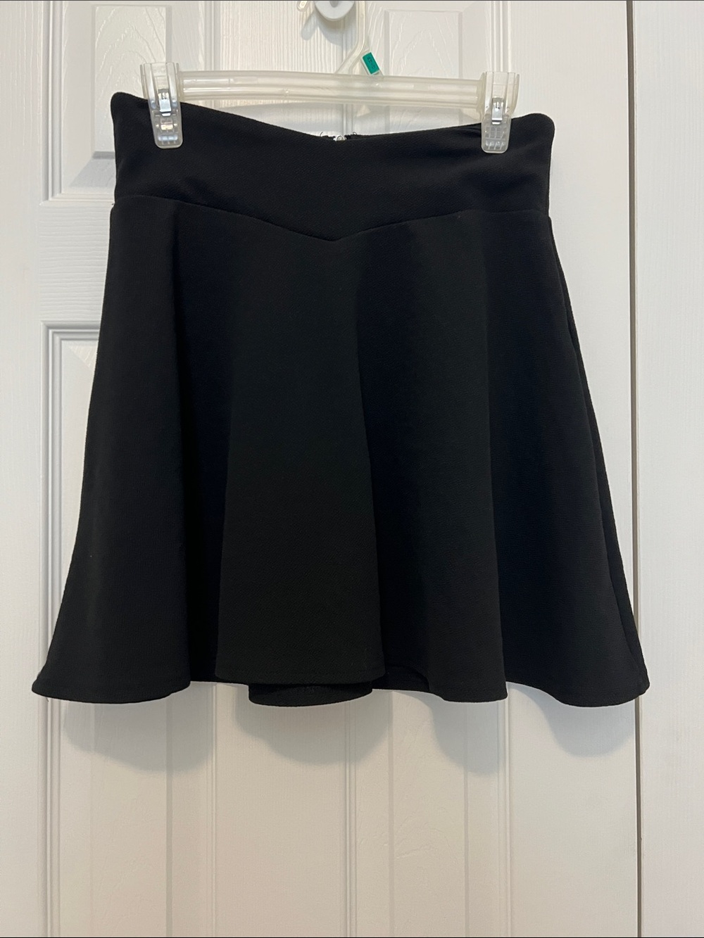 SHEIN Black Circle Skater Mini Skirt